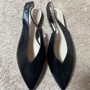 Cole Haan Black Women's Pointed Slingback Flats